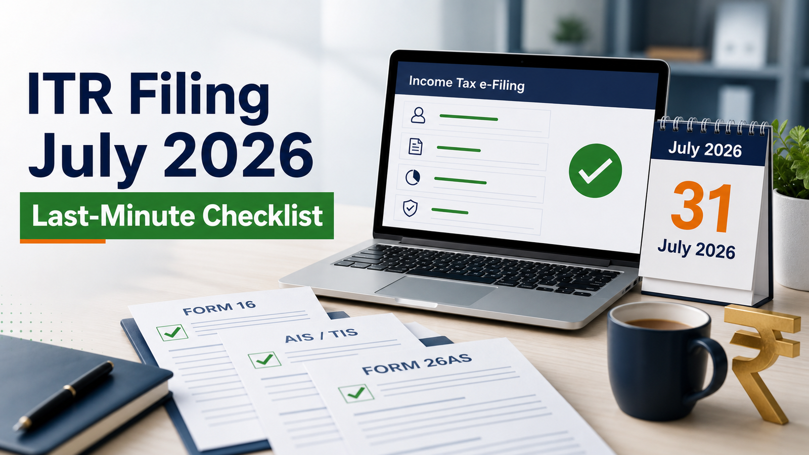 ITR filing July 2026 last-minute checklist