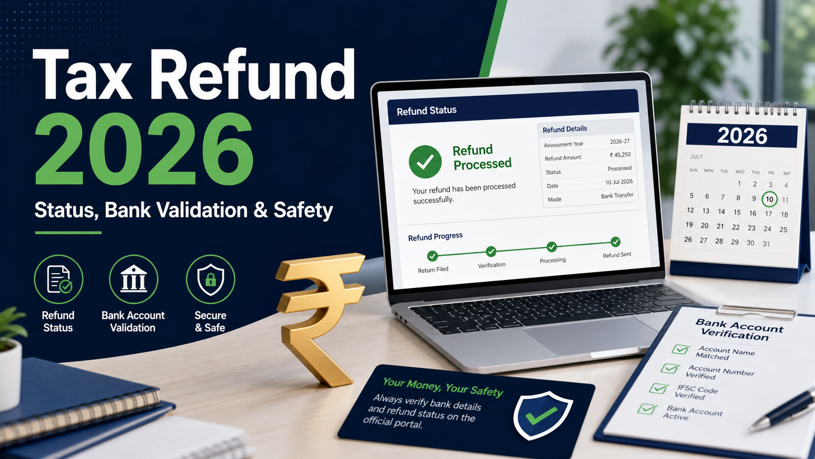 Tax Refund 2026 status and bank validation checklist